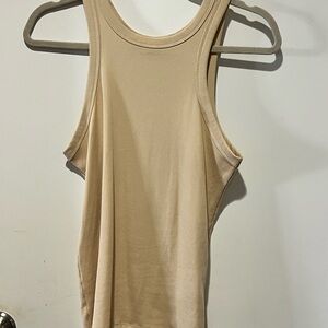 🛍️ No Boundaries Beige Ribbed Tank Top
